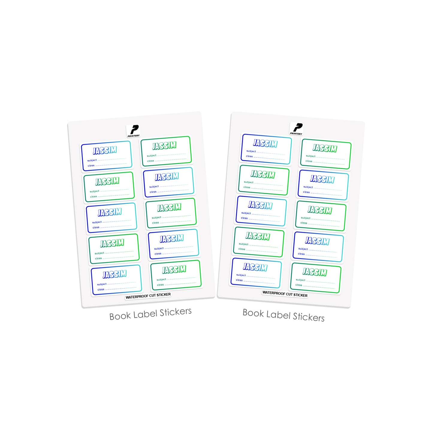 School Label Stickers Pack D166 - Gradient Boys