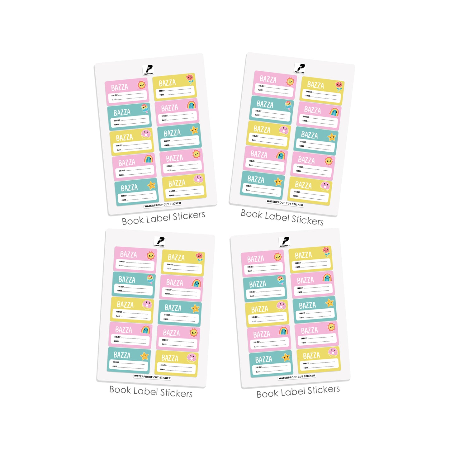 School Label Stickers Pack D157 - Big Dreams Character