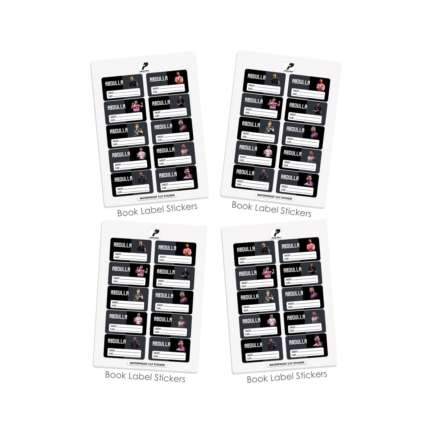 School Label Stickers Pack D144 - Messi