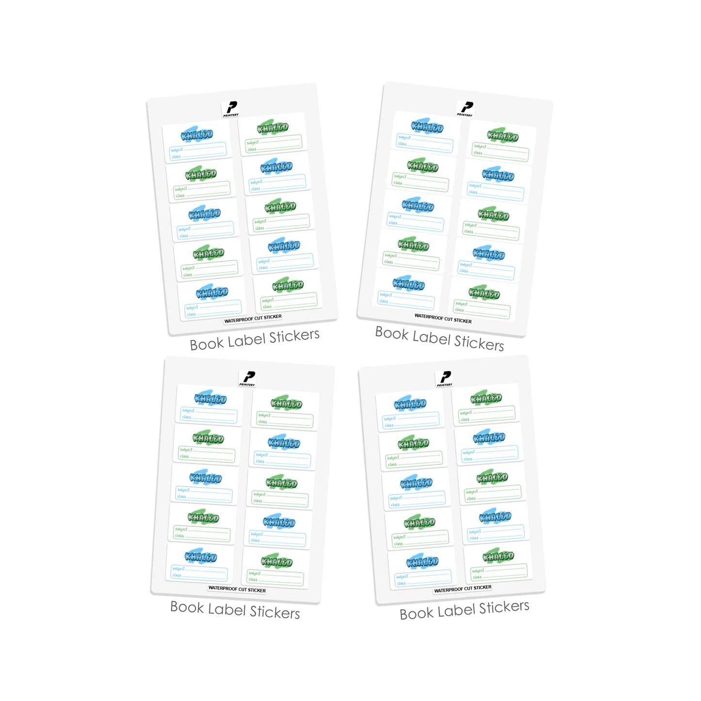 School Label Stickers Pack D143 - Graffiti Boy