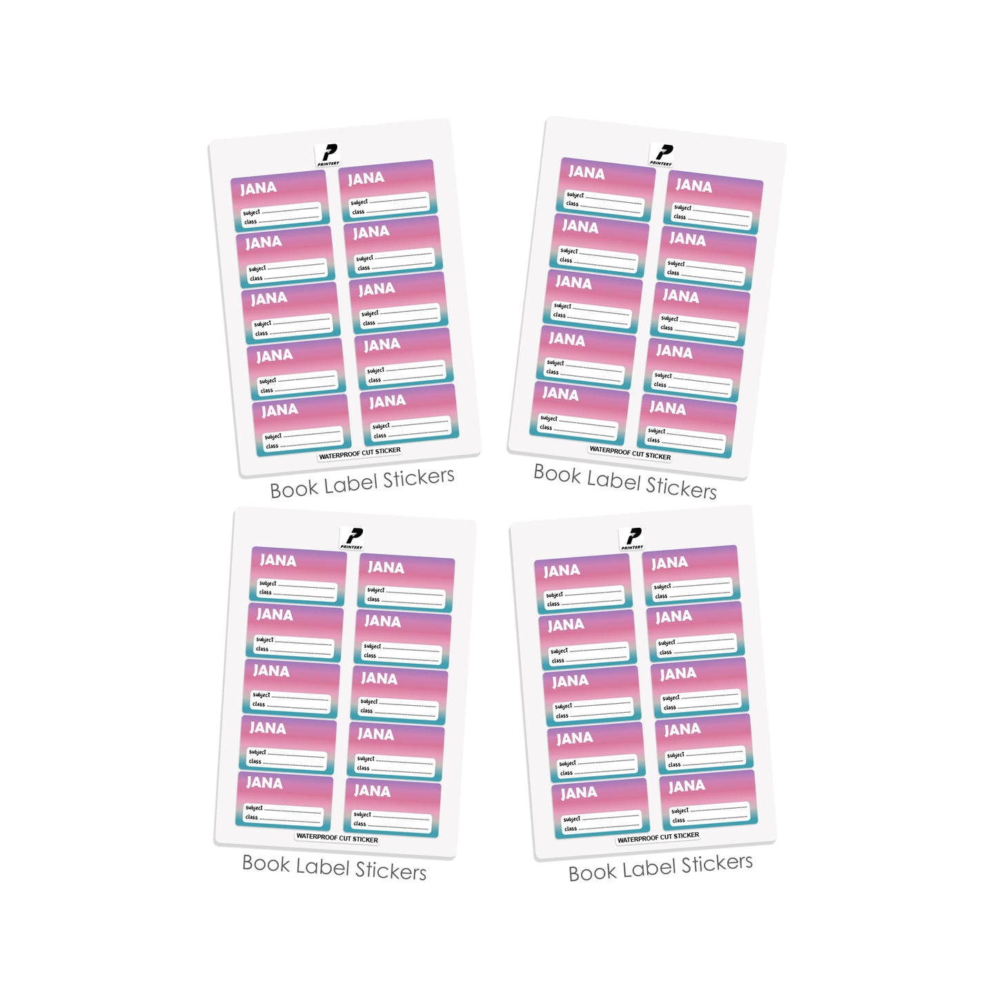 School Label Stickers Pack D105