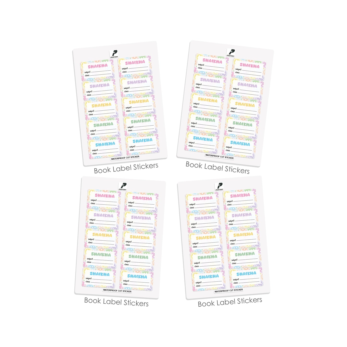 School Label Stickers Pack D153 - Smiley Face