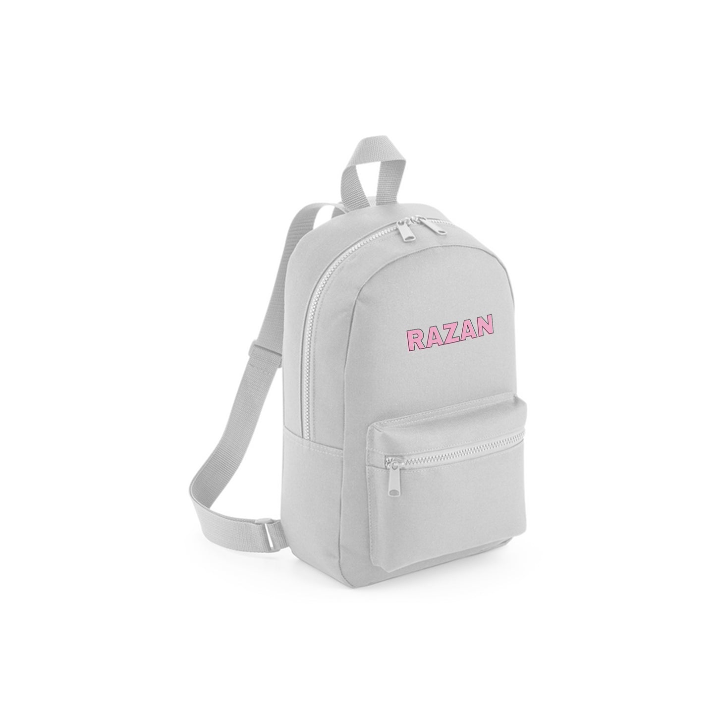 Gray Recycled Mini Backpack D01