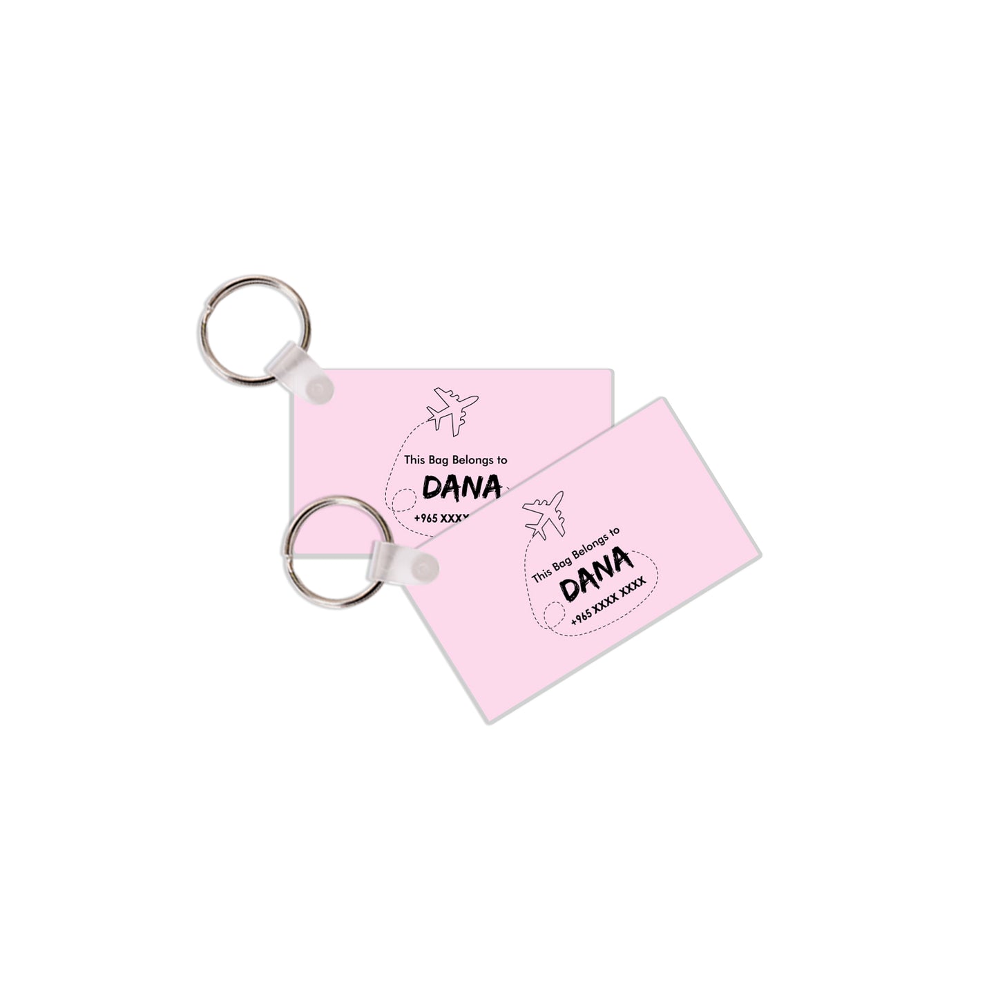Travel Tags D01 Pink