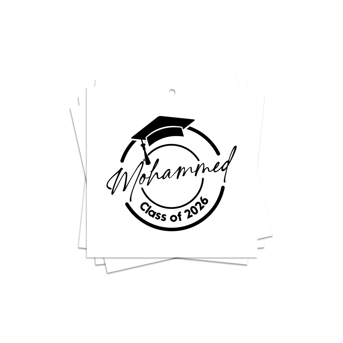 Square Graduation Cards / Stickers D02