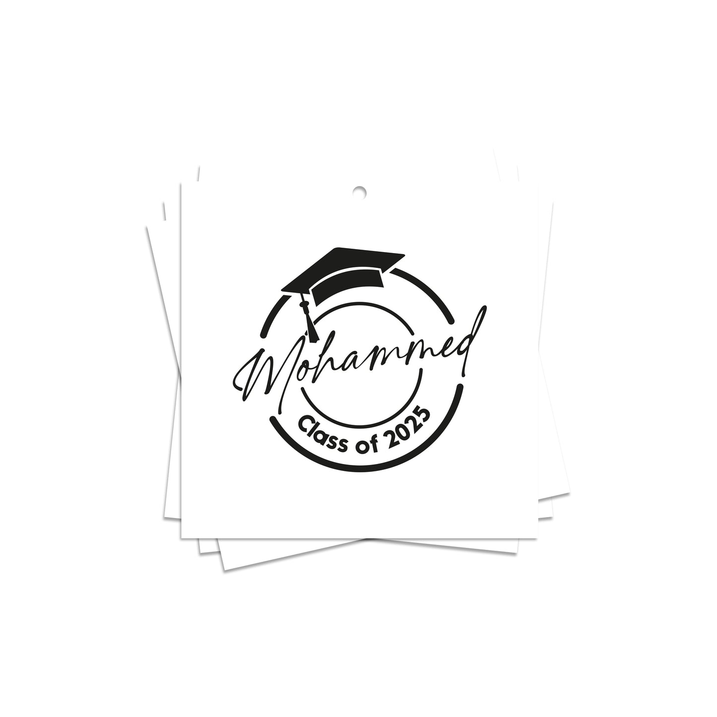 Square Graduation Cards / Stickers D02