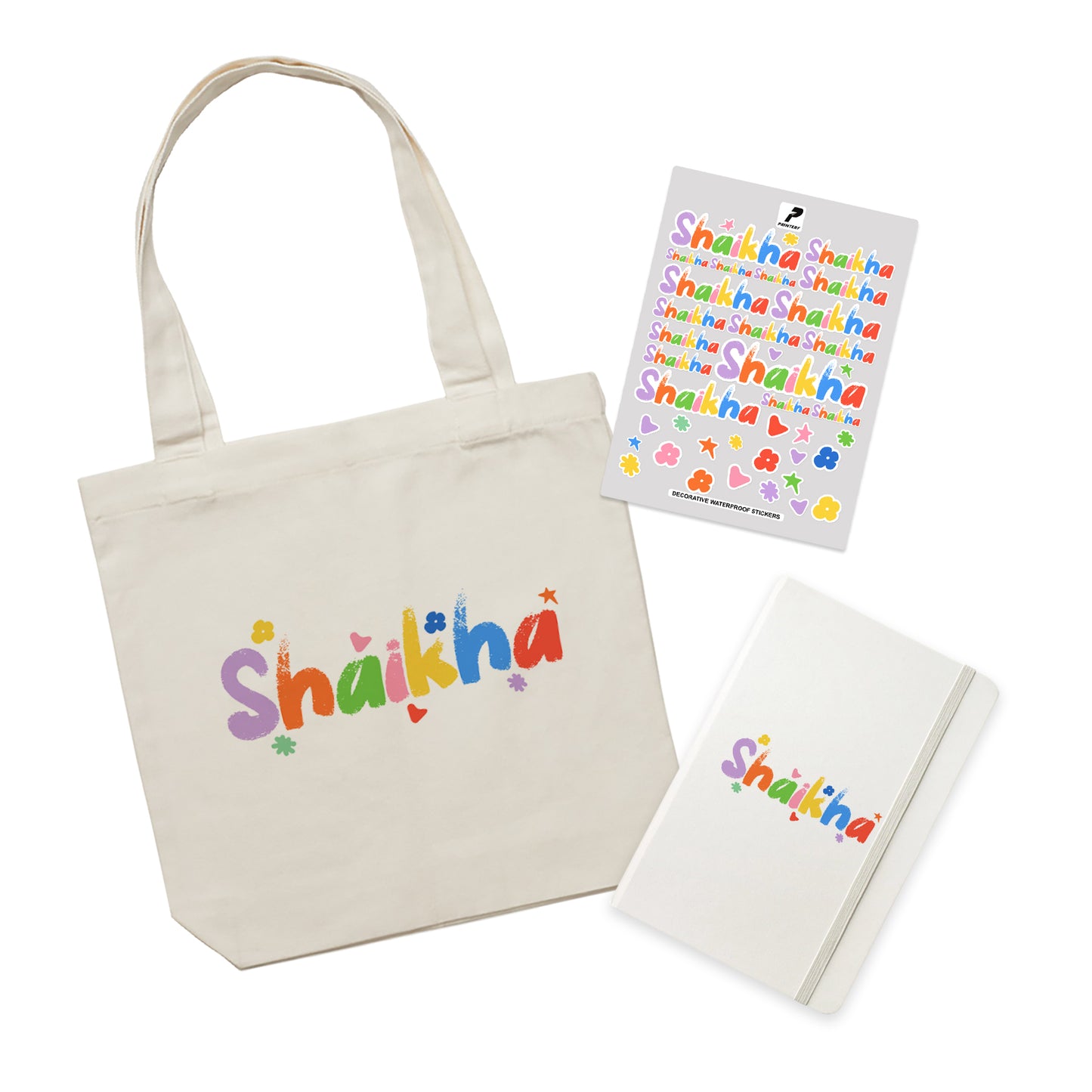 Tote bag, Notebook & Sticker Gift Set D685