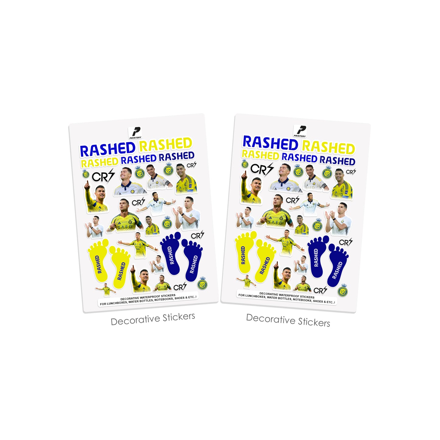 School Label Stickers Pack D168 - Ronaldo