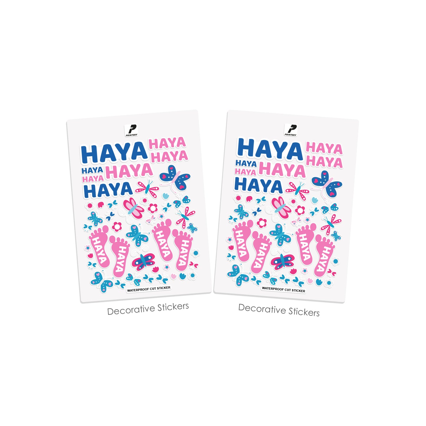 School Label Stickers Pack D120 - Butterfly