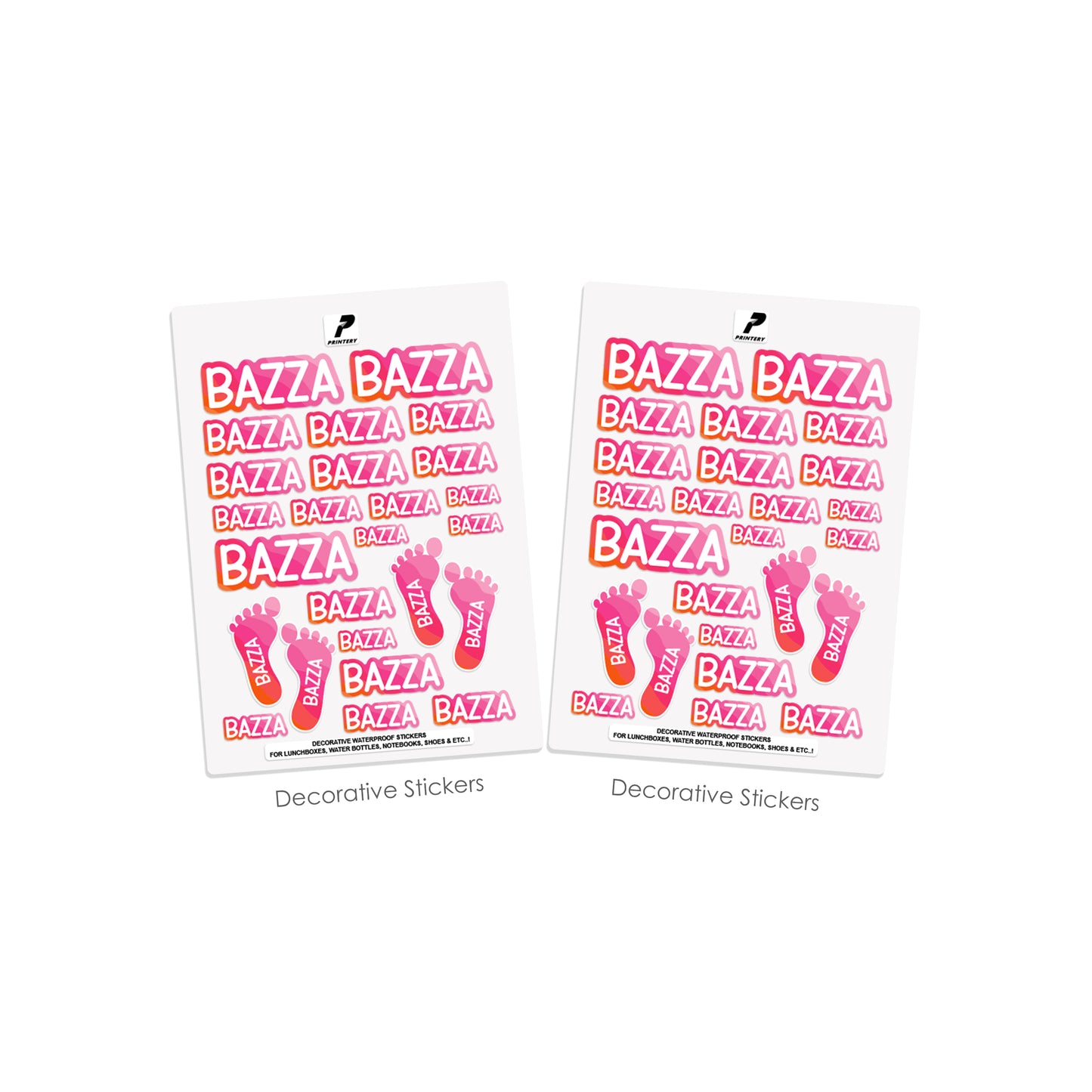 School Label Stickers Pack D165 - Pink Retro Waves