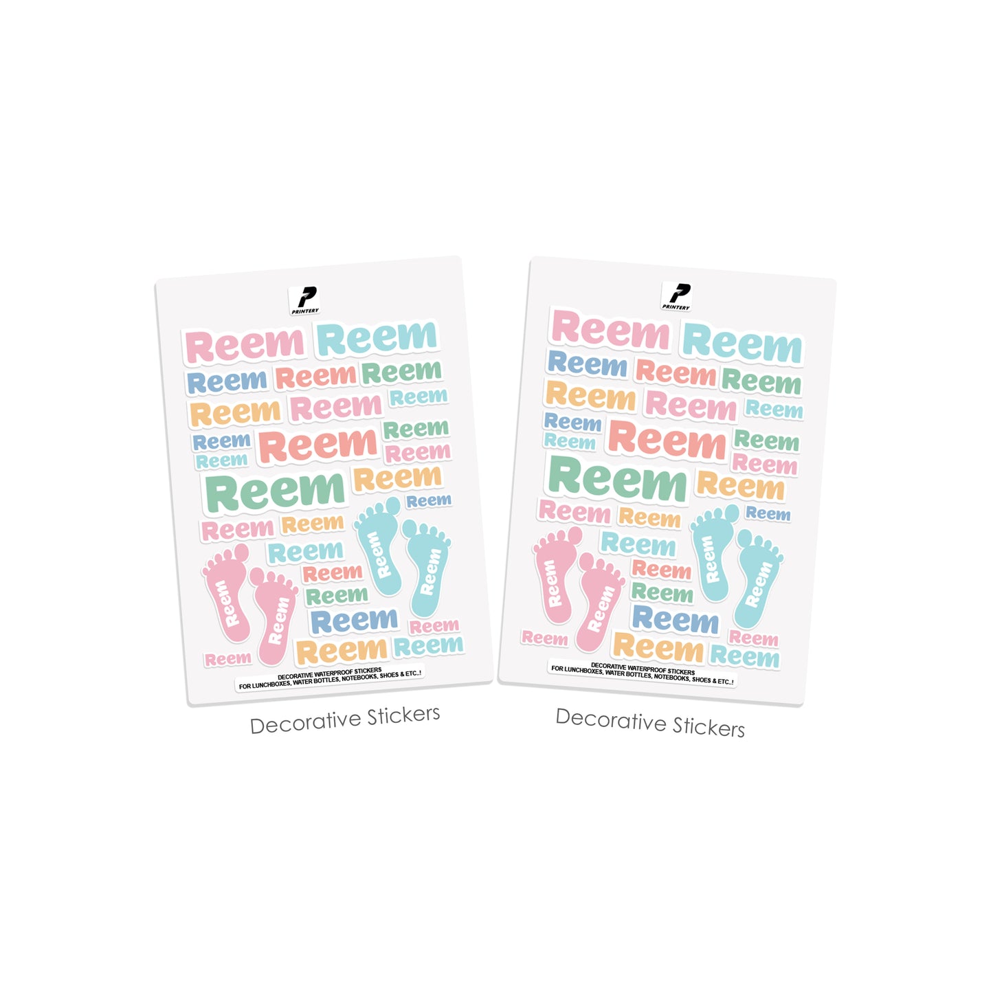 School Label Stickers Pack D164 - Color Waves