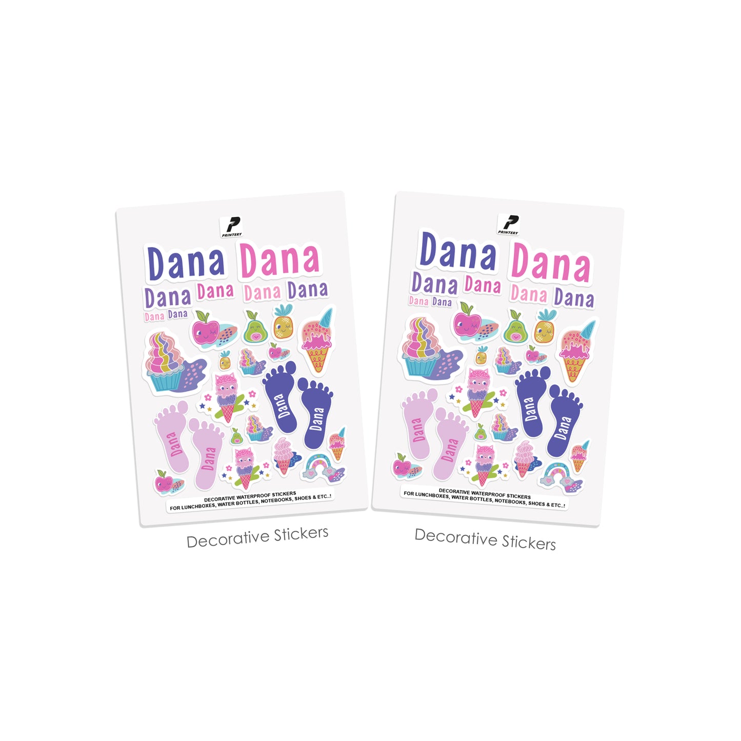 School Label Stickers Pack D158 - Icecream