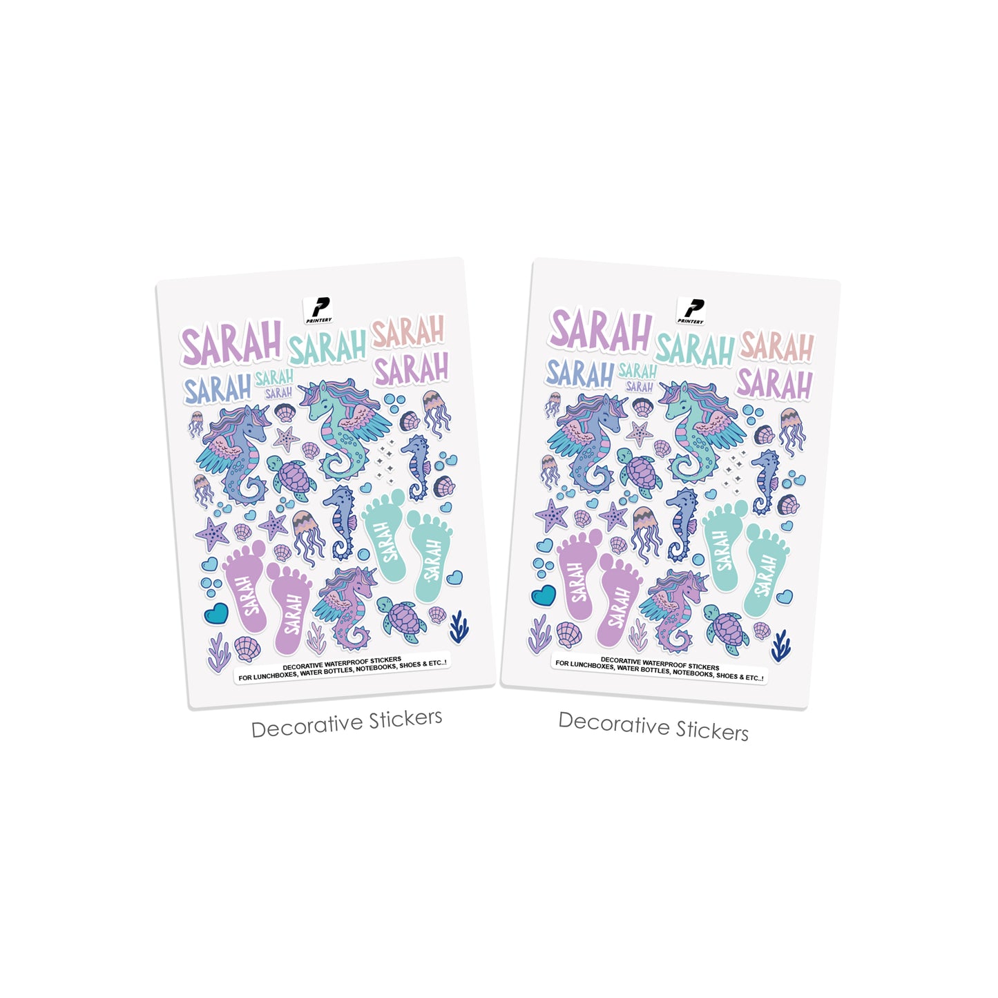 School Label Stickers Pack D122 - Unicorn