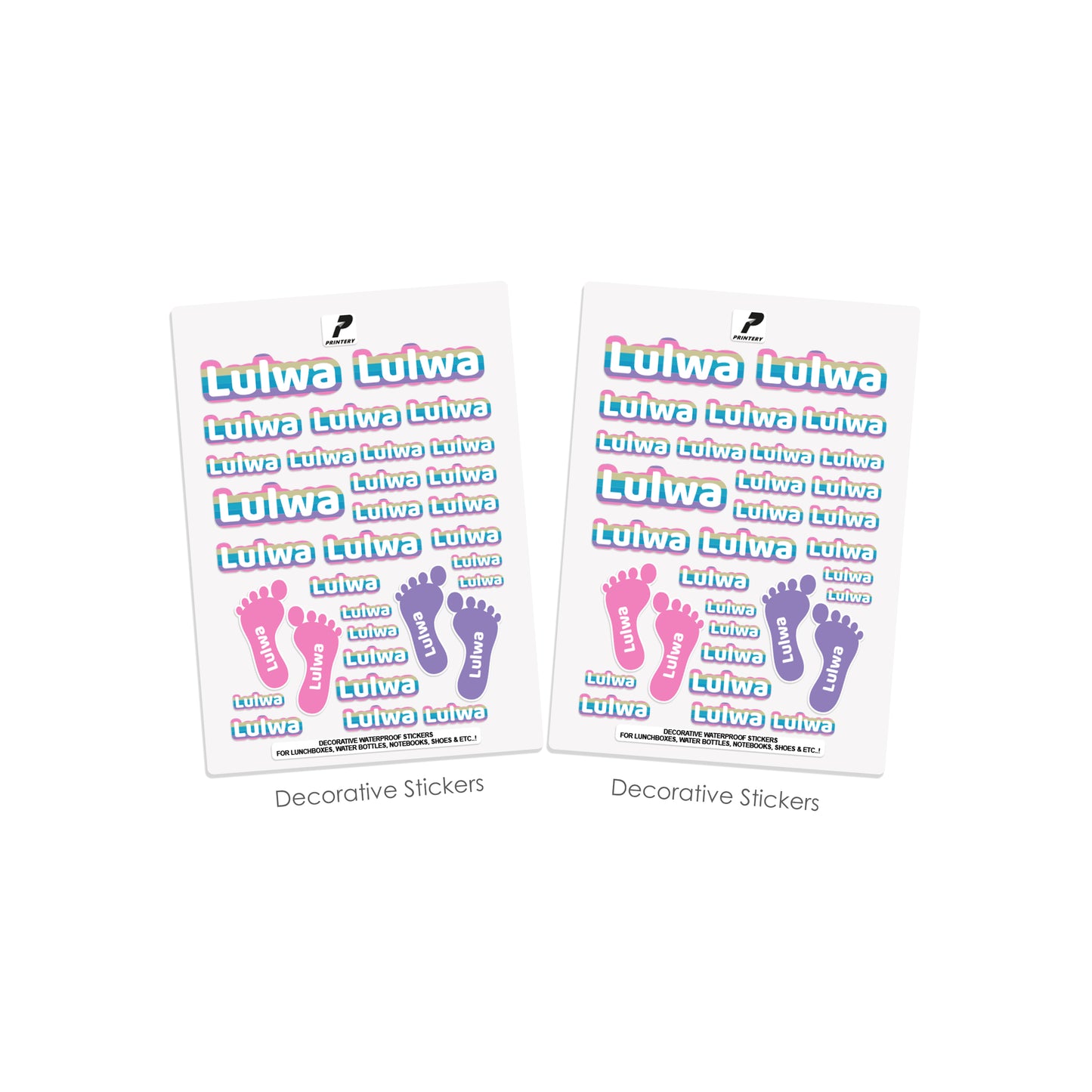 School Label Stickers Pack D156 - Color Stripes