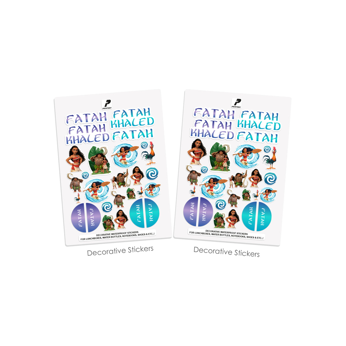 School Label Stickers Pack D185 - Moana