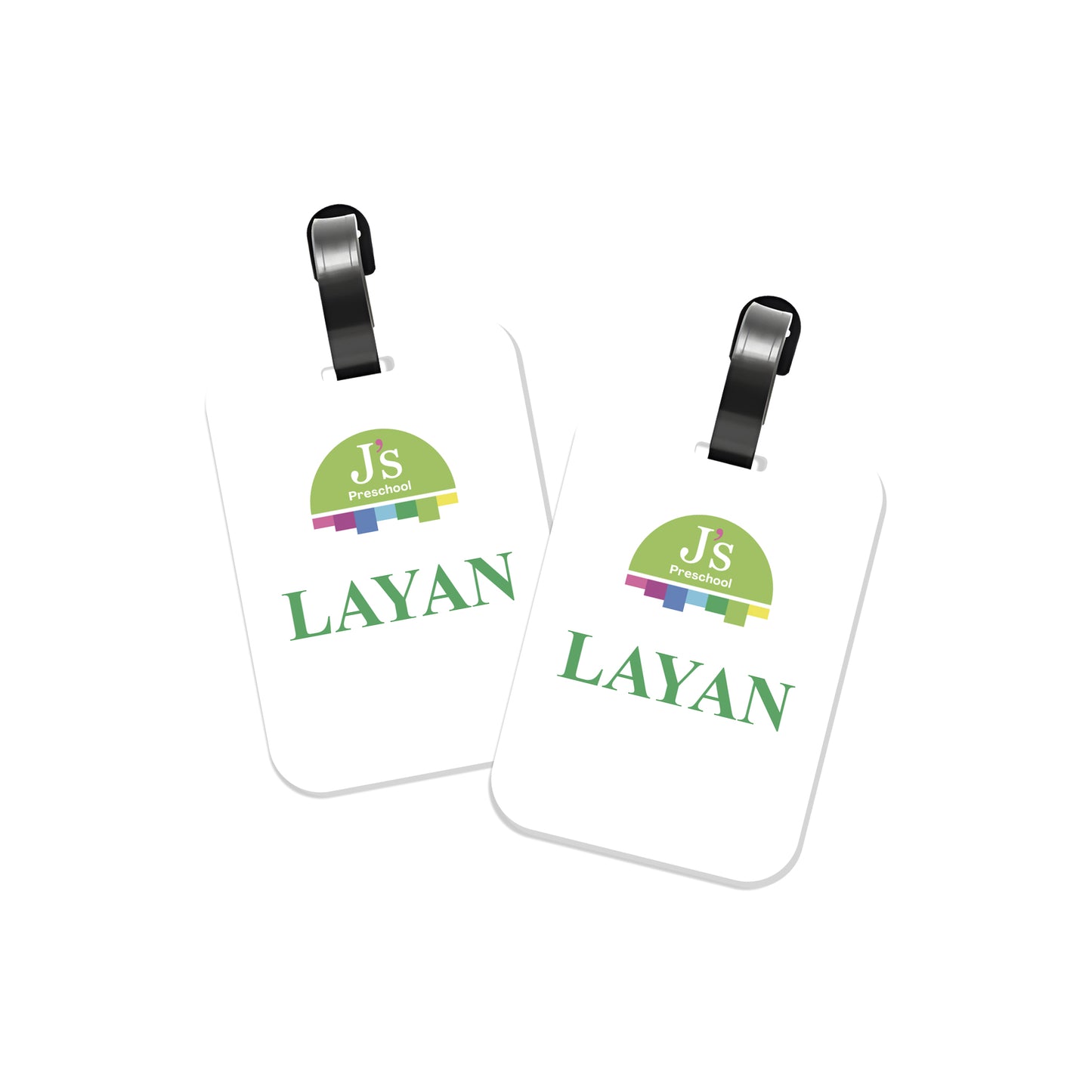 J'S Pre-School Logo Tags
