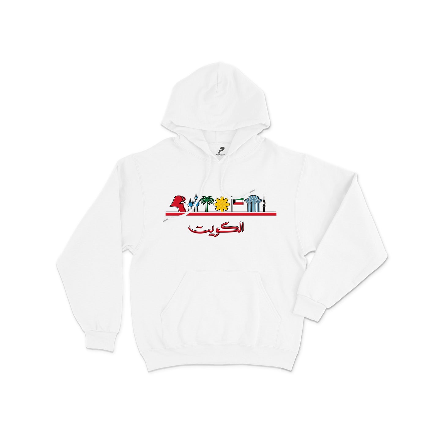 Kuwait Hoodie 14 خط أحمر
