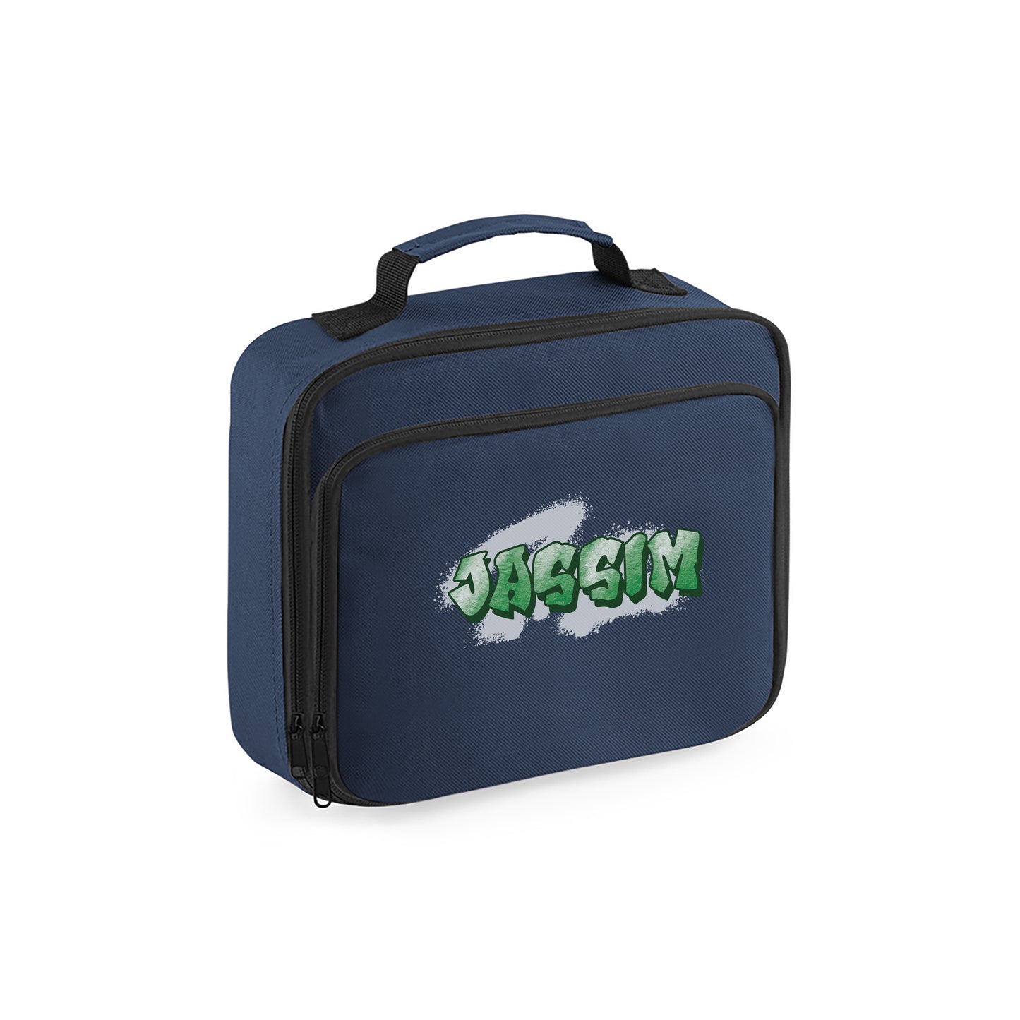 Navy Blue School Lunch Cooler Bag - Graffiti