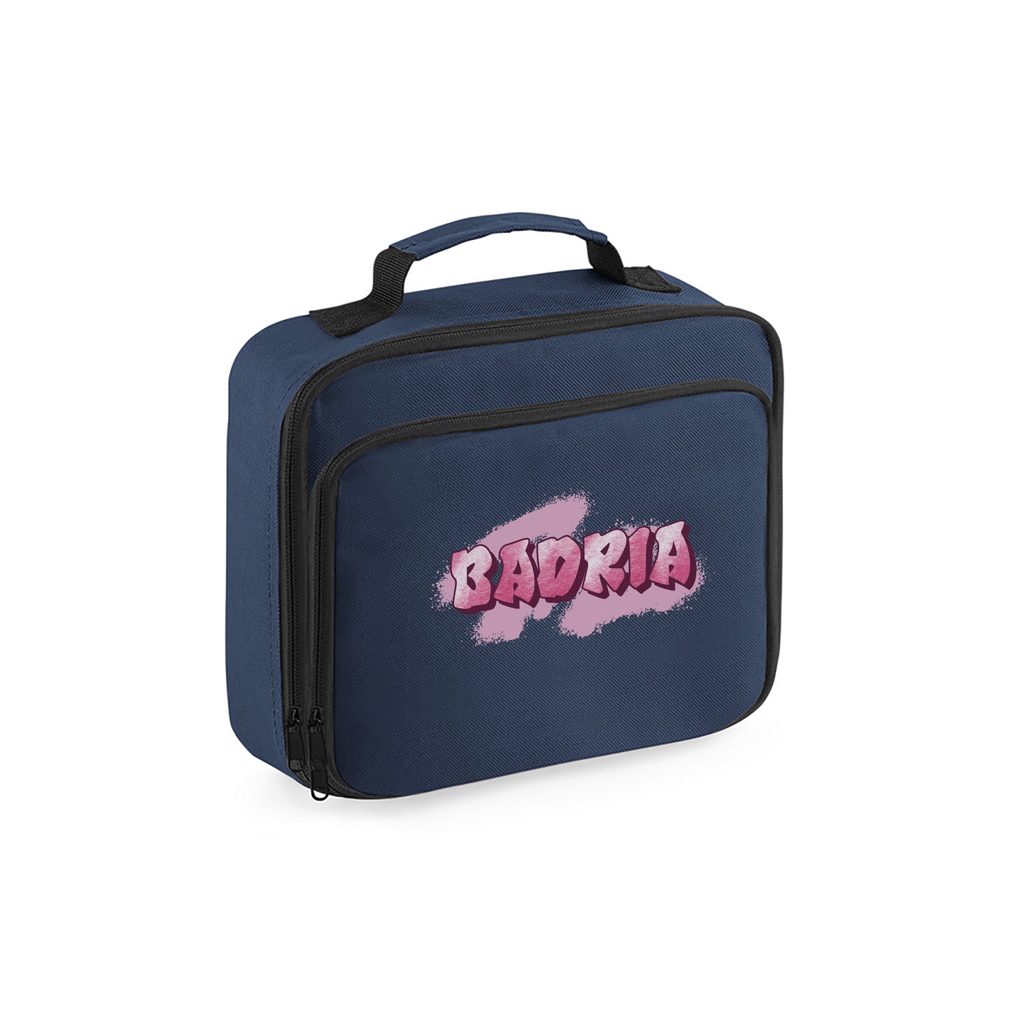 Navy Blue School Lunch Cooler Bag - Graffiti