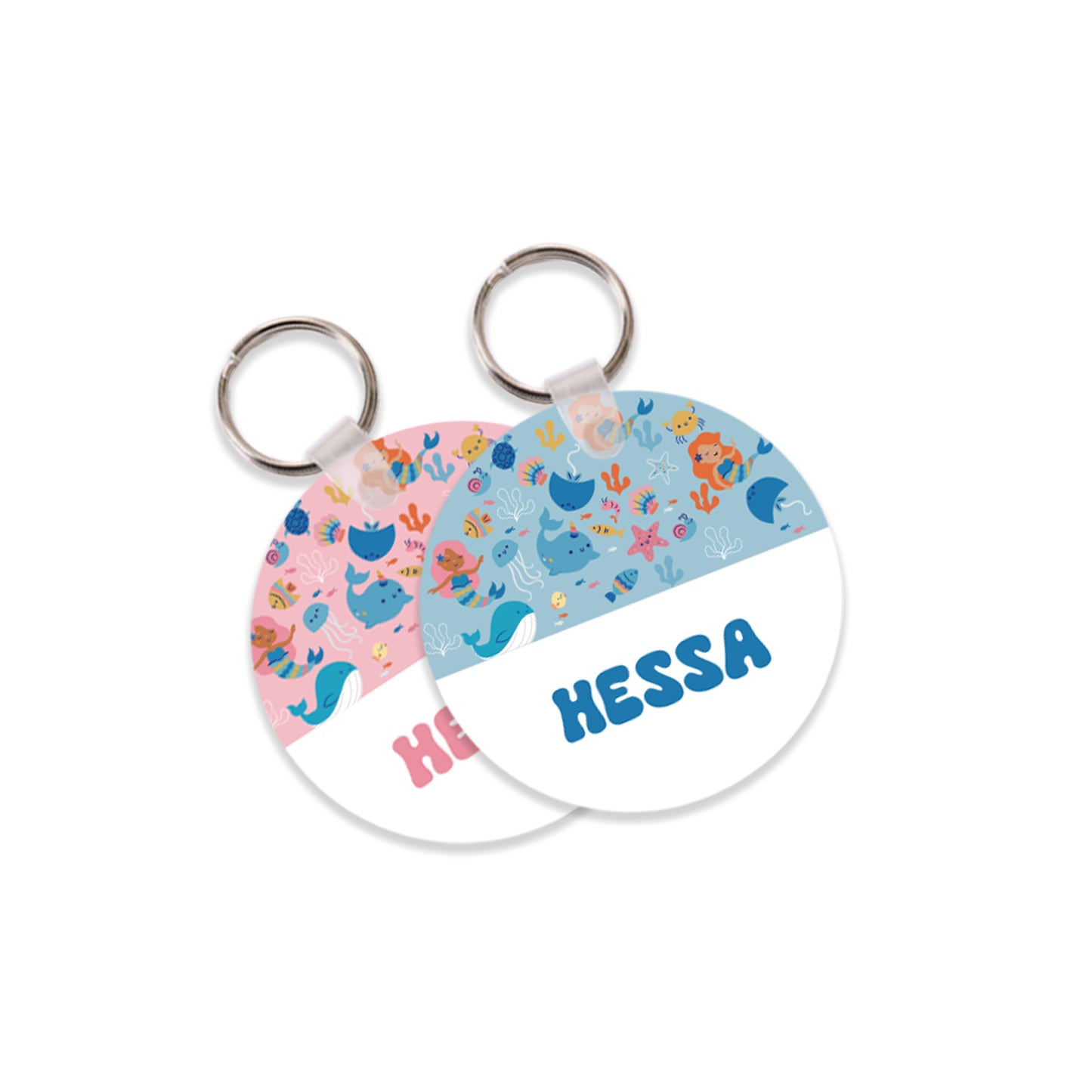 School Tags D113 - Whales and Mermaids