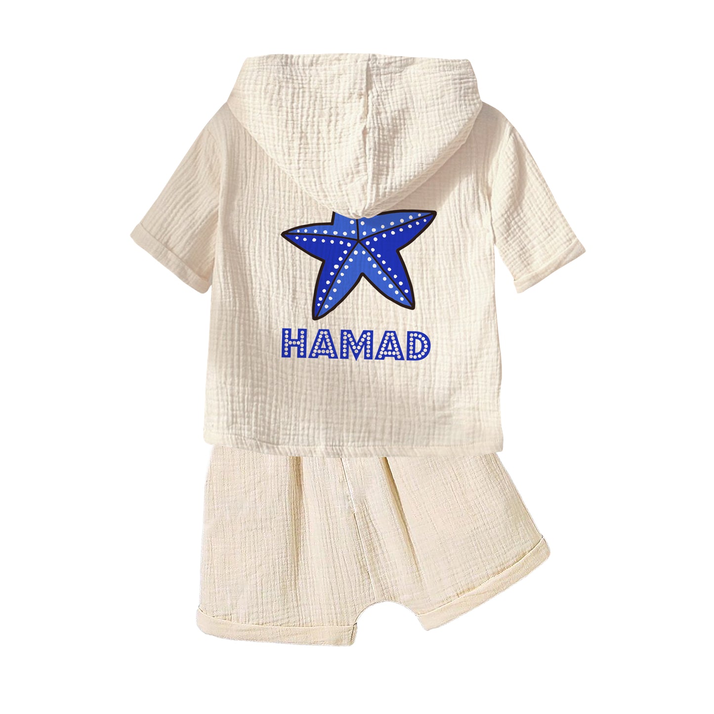 Summer Short Hoodie Set Star Fish