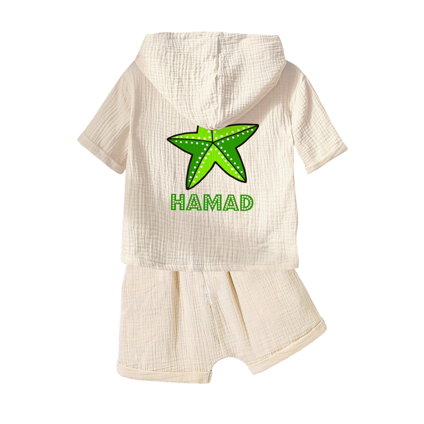 Summer Short Hoodie Set Star Fish