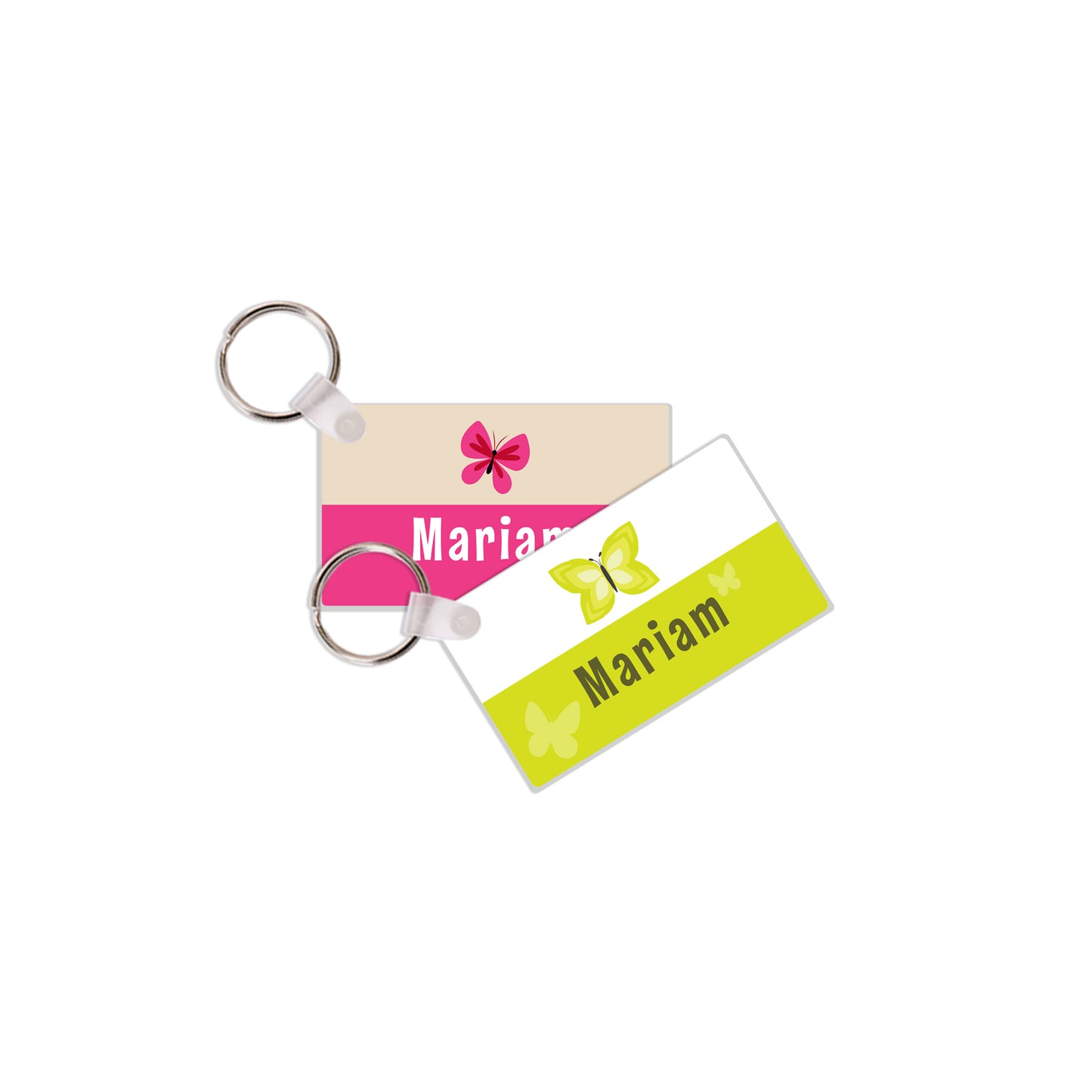 School Tags D001 - Butterfly
