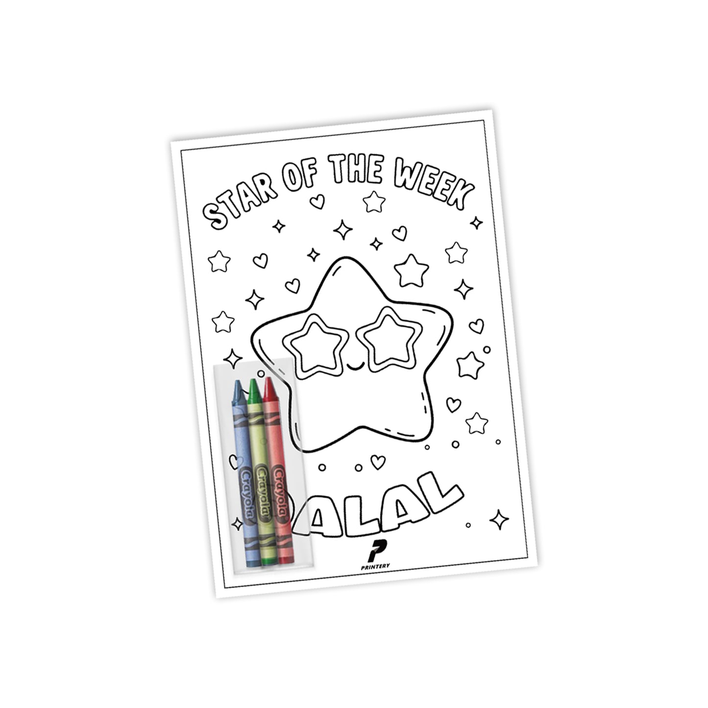 Star of the Week Coloring Giveaway Card 04