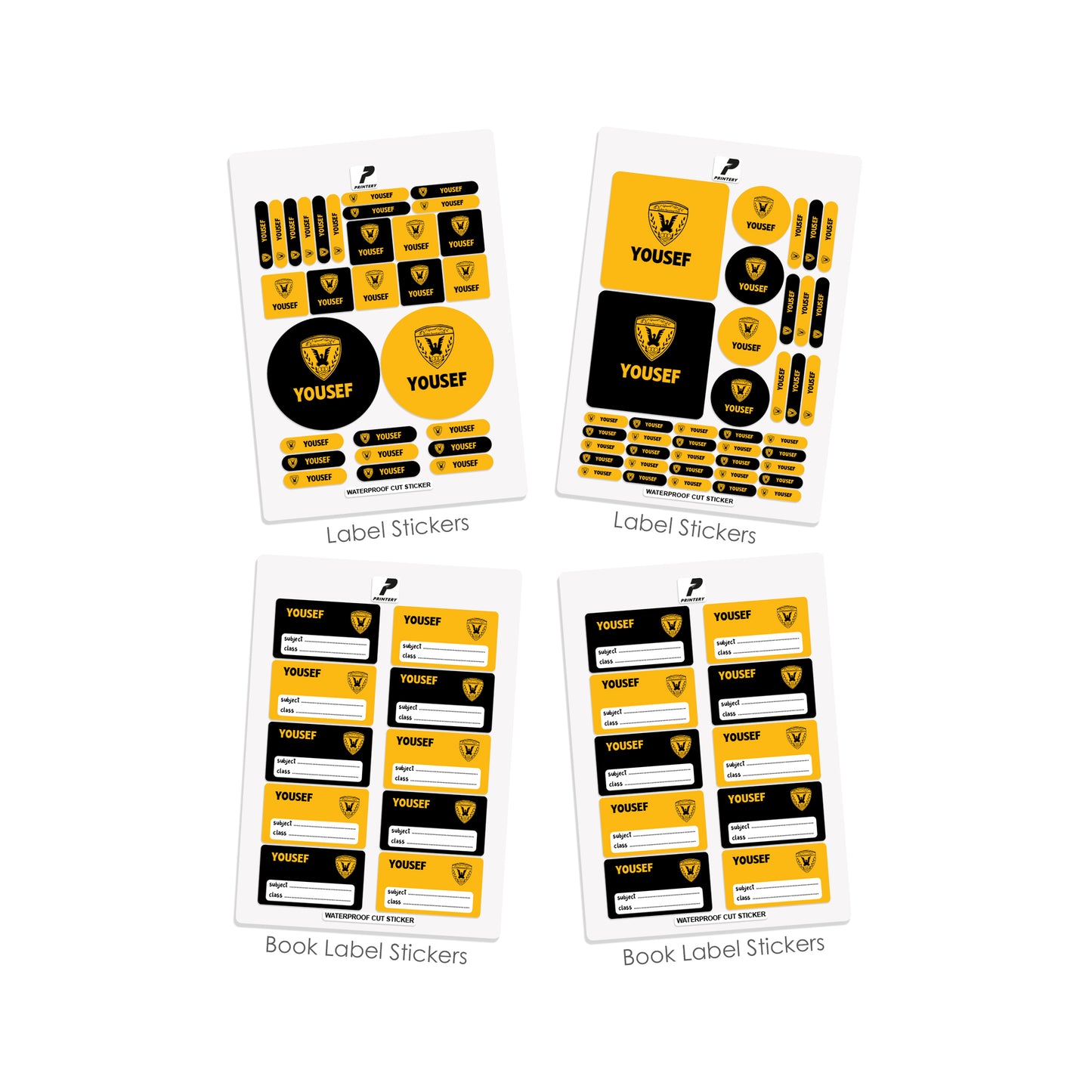 School Label Stickers Pack D127 - Al Qadsia