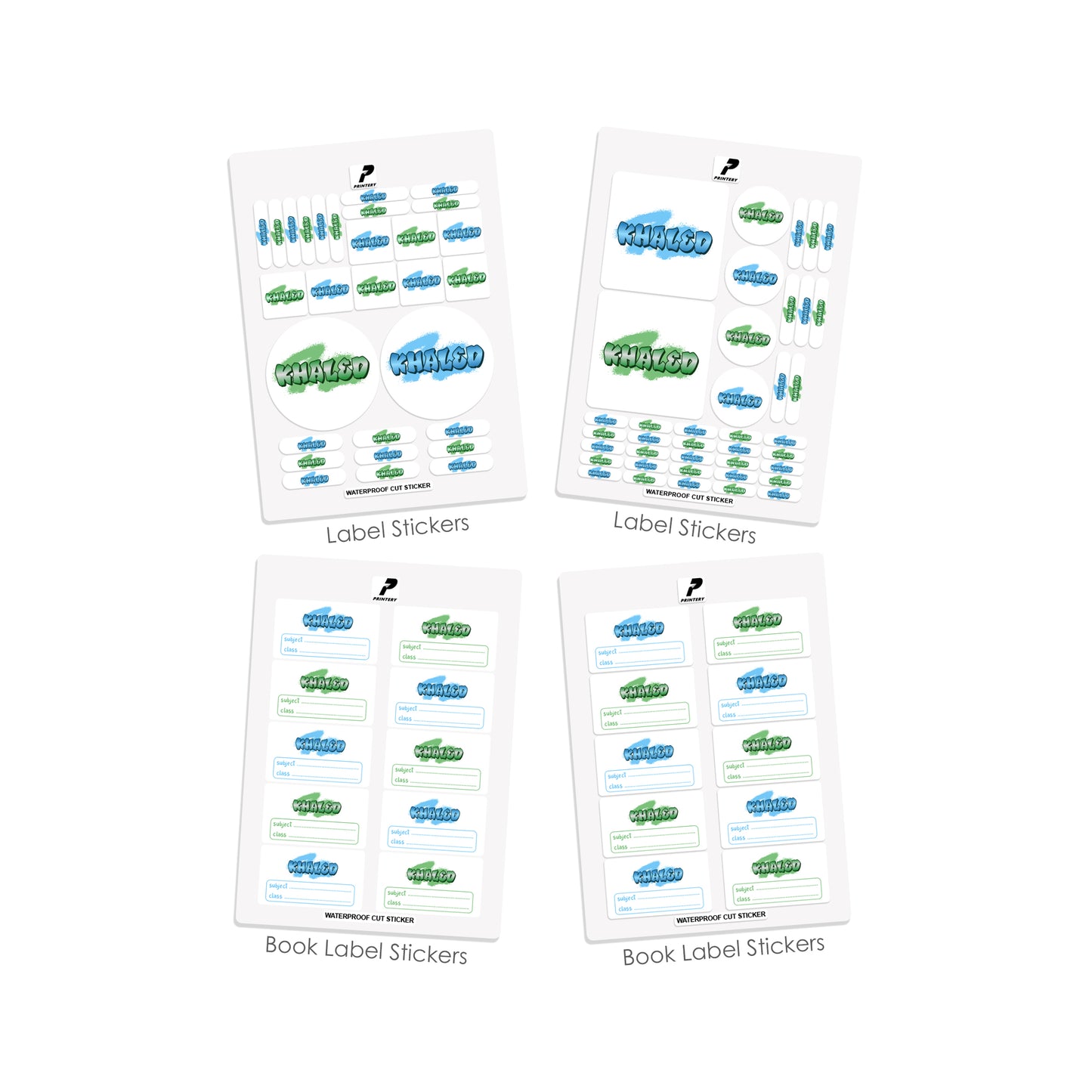School Label Stickers Pack D143 - Graffiti Boy
