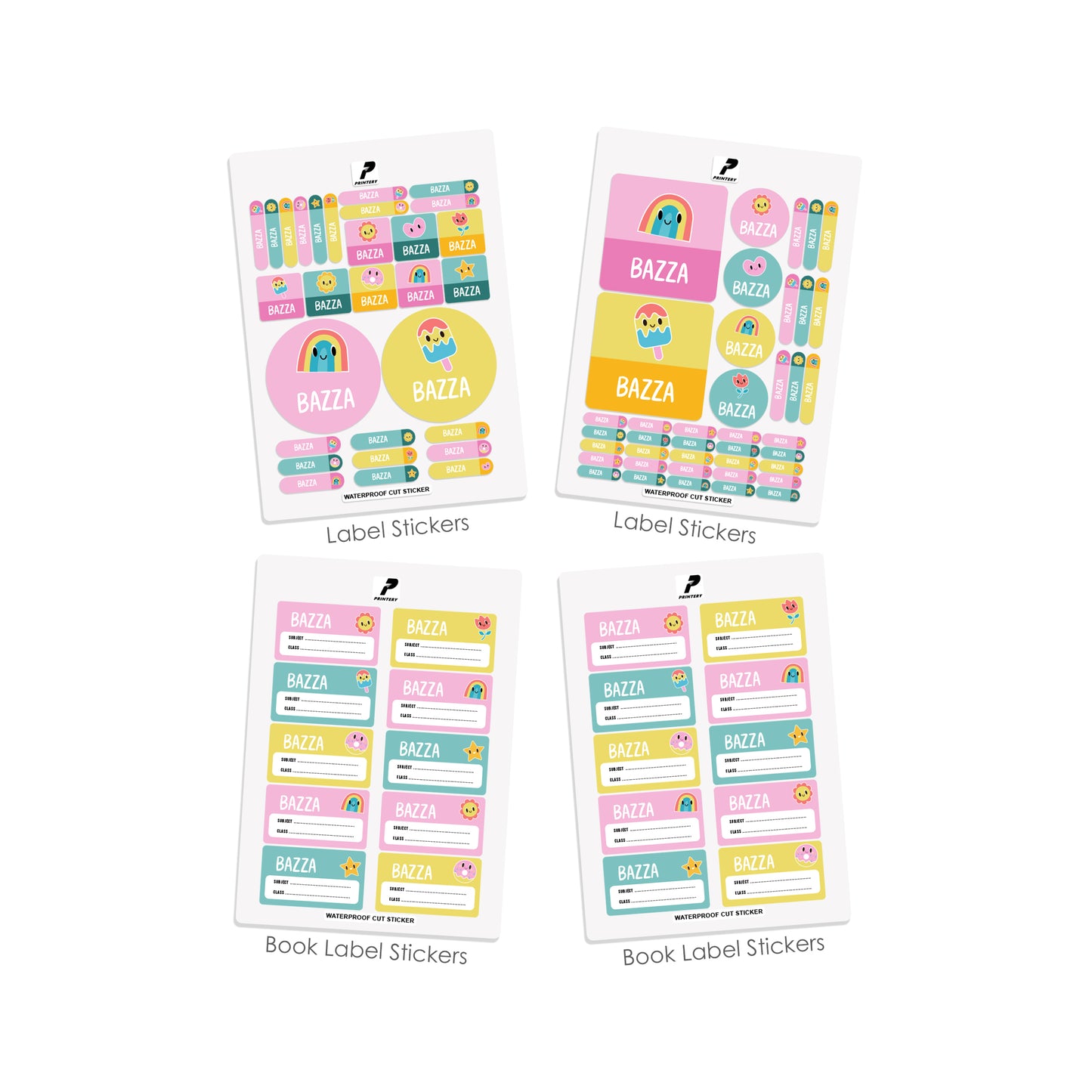 School Label Stickers Pack D157 - Big Dreams Character