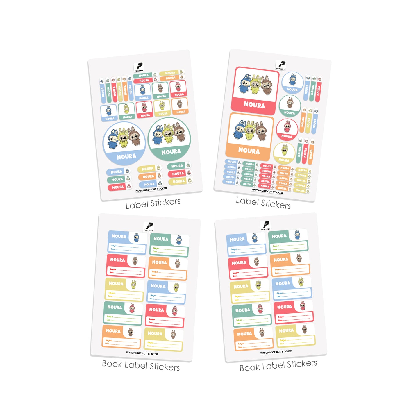 School Label Stickers Pack D159 - Labubu