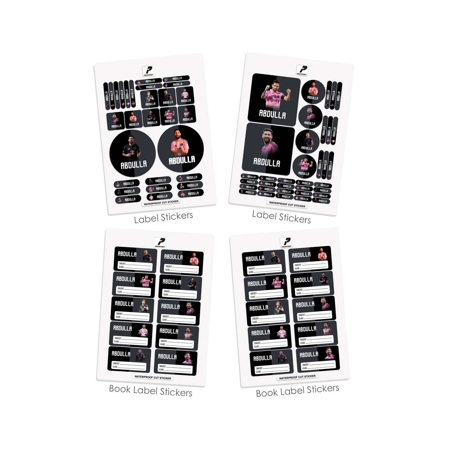 School Label Stickers Pack D144 - Messi