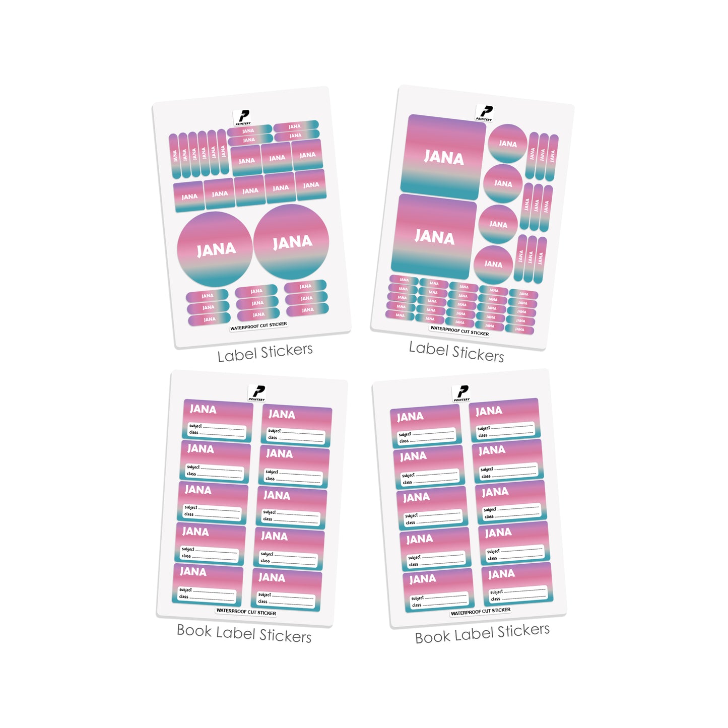 School Label Stickers Pack D105