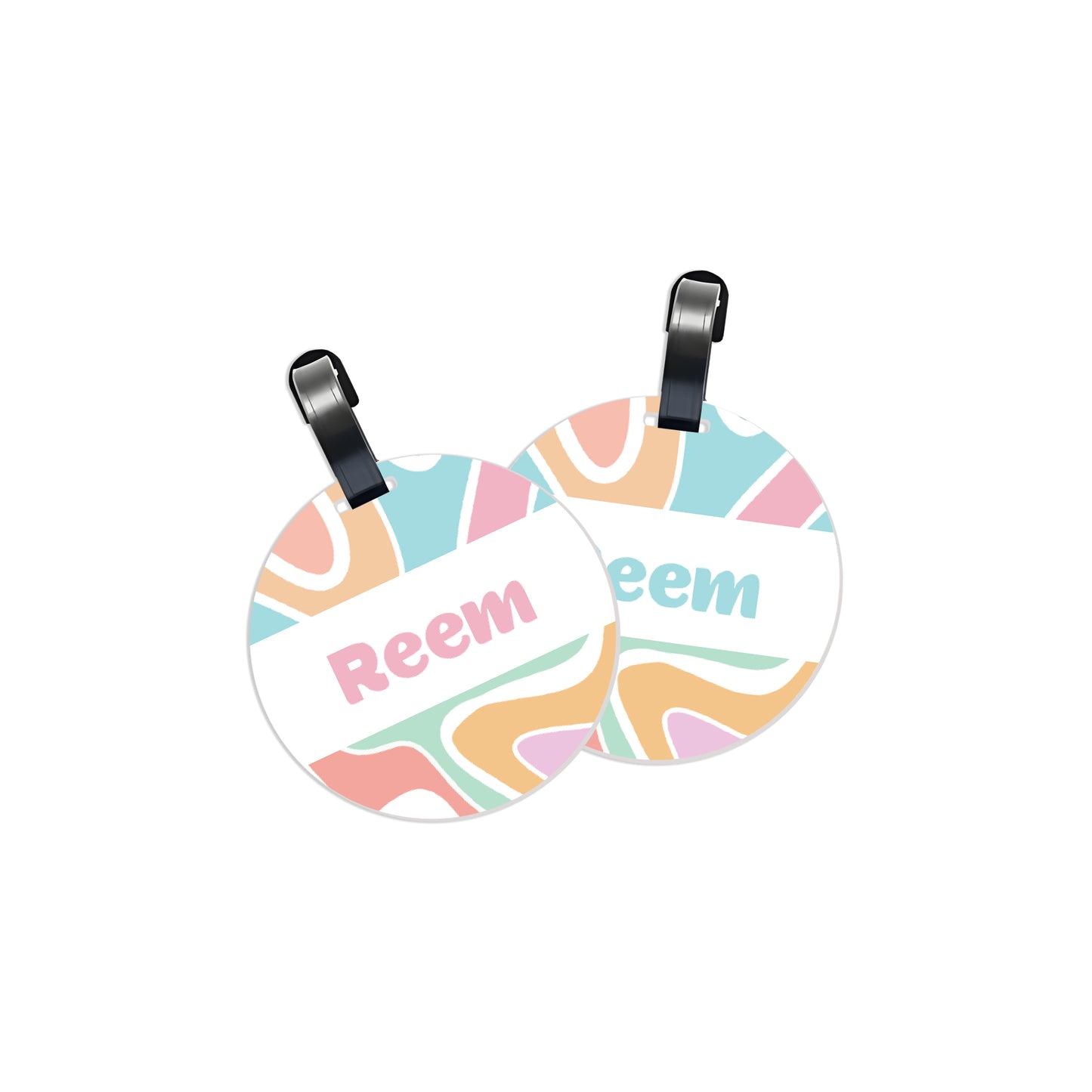 School Tags D164 - Color Waves