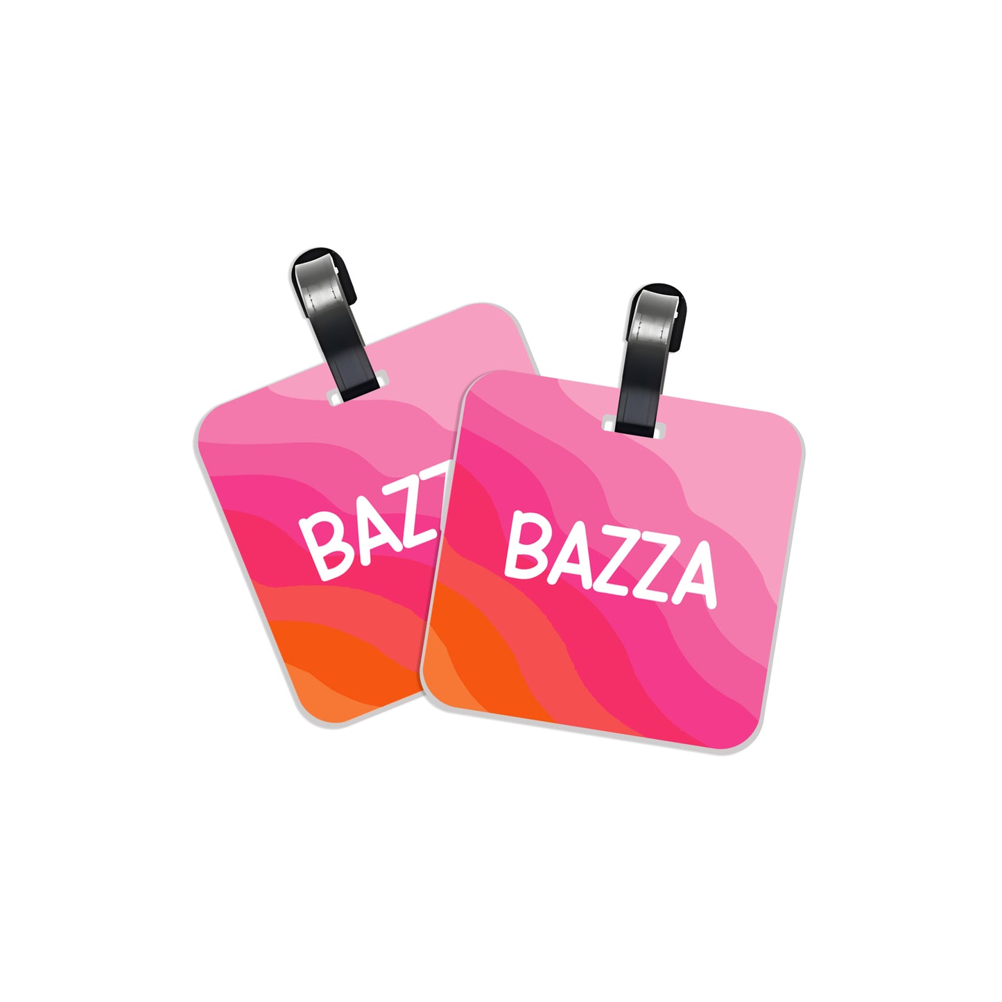 School Tags D165 - Pink Retro Waves