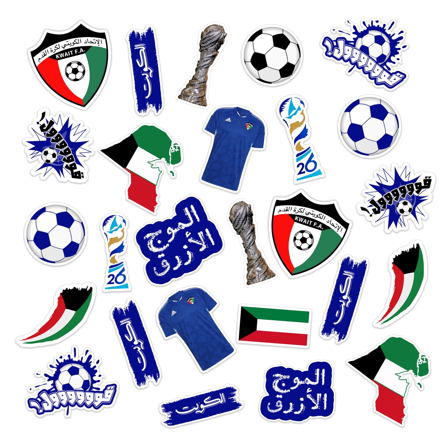 Kuwait Khaleeji Football Sticker Pack