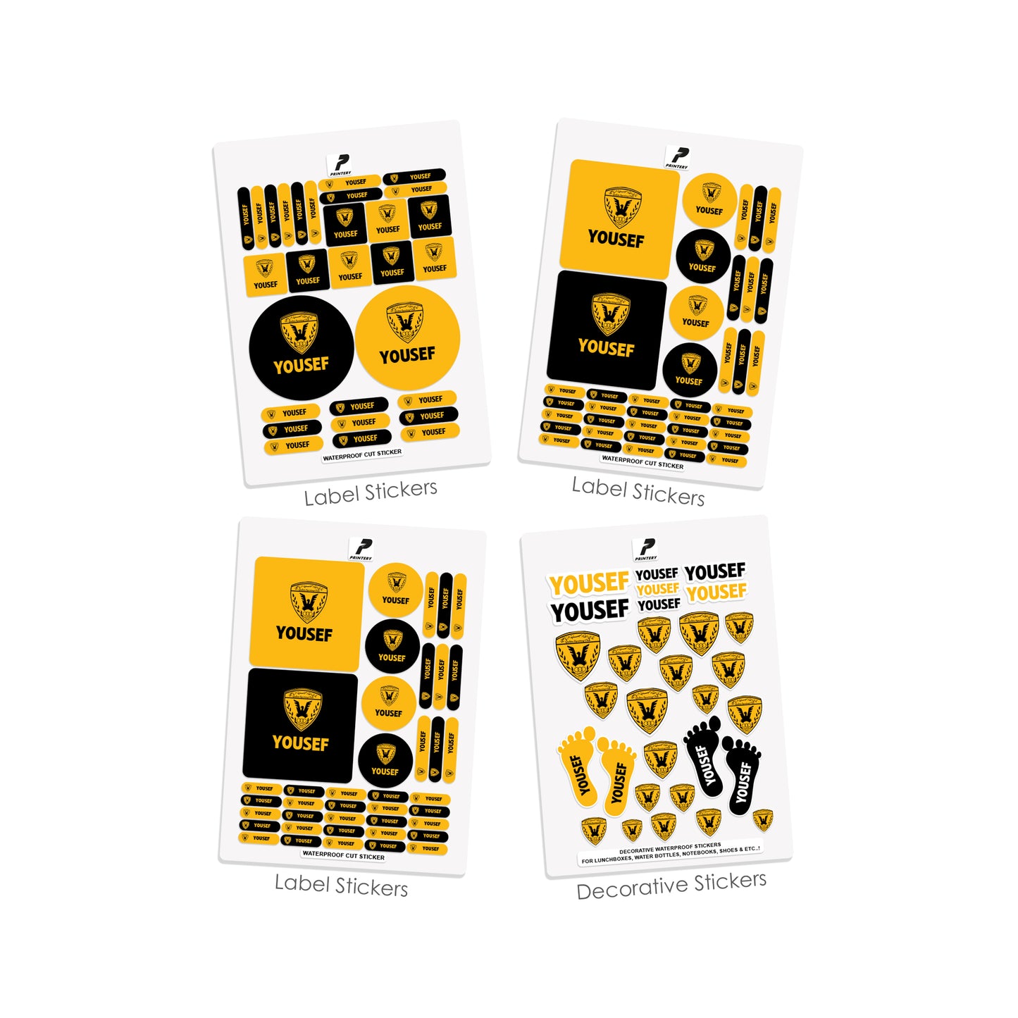 School Label Stickers Pack D127 - Al Qadsia