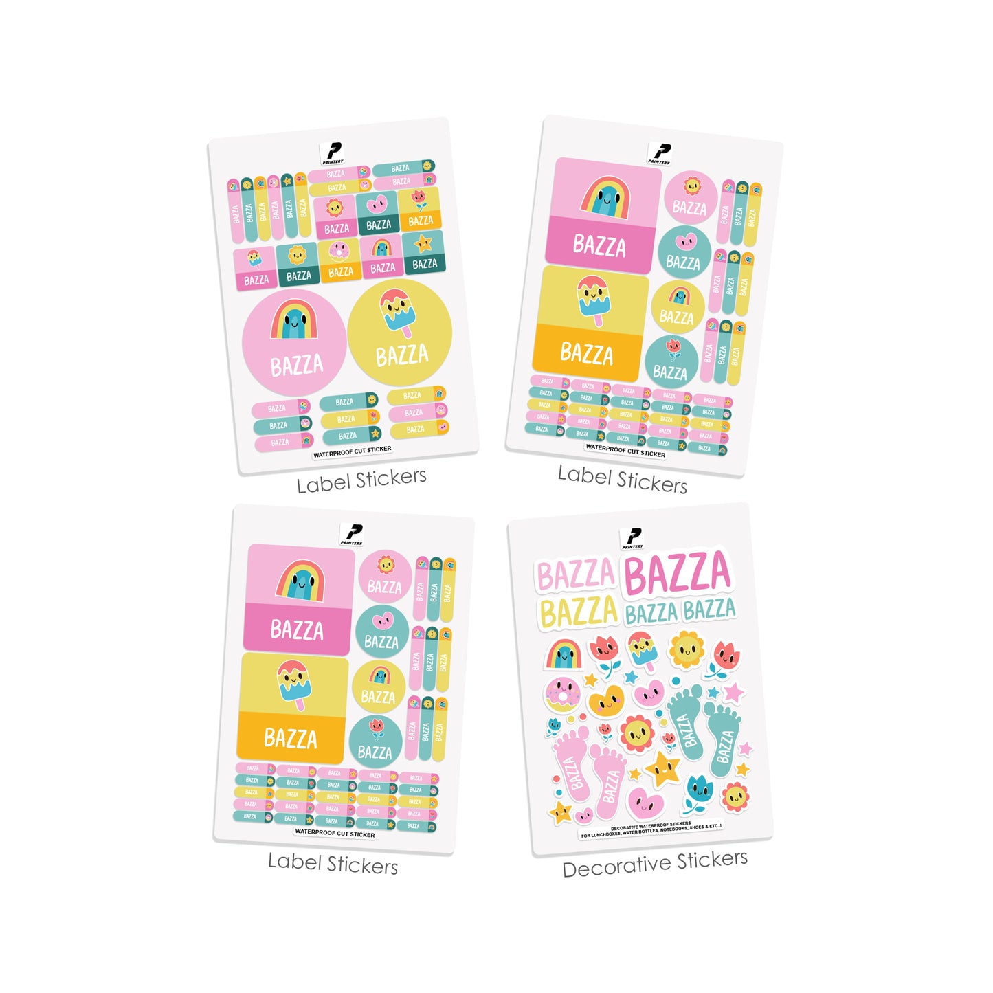 School Label Stickers Pack D157 - Big Dreams Character