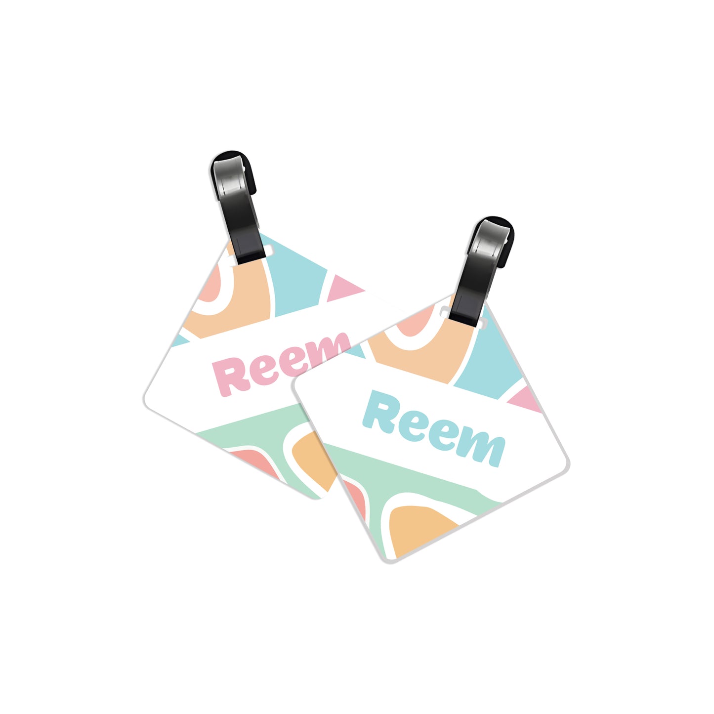 School Tags D164 - Color Waves