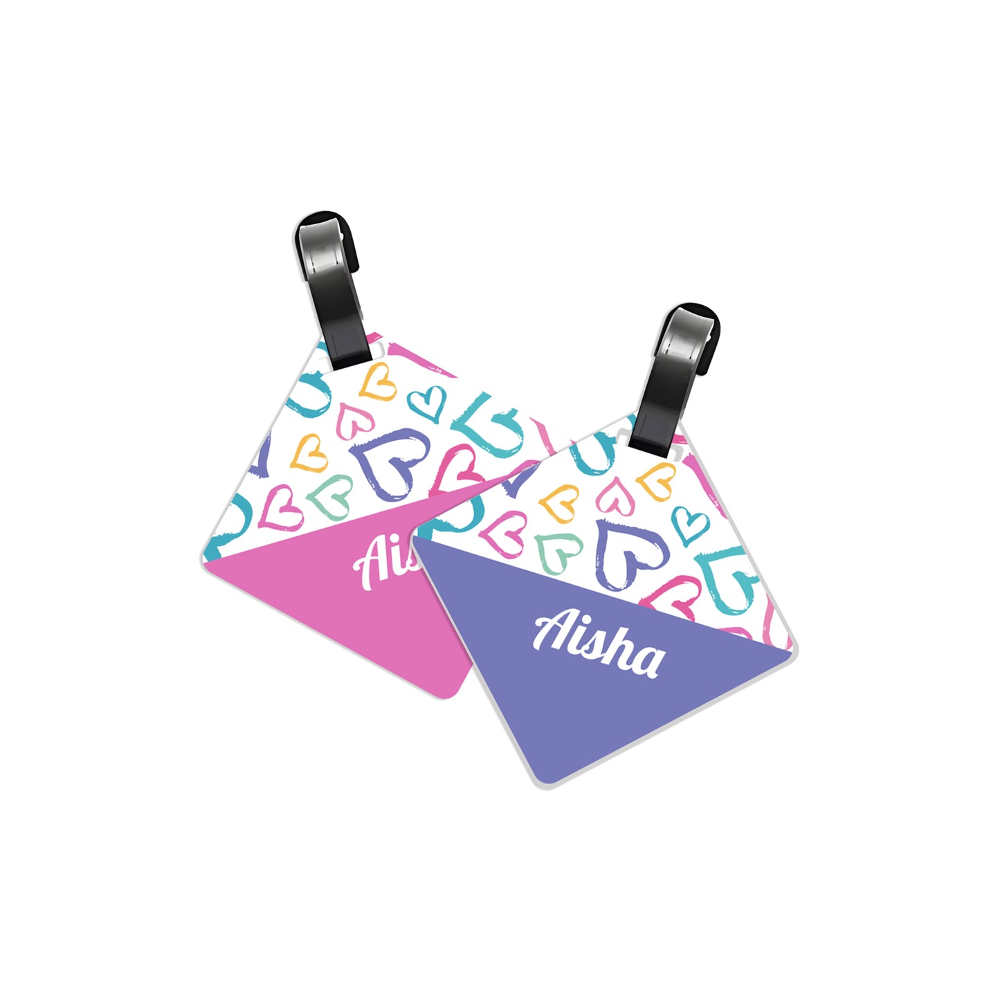 School Tags D163 - Heart Pattern
