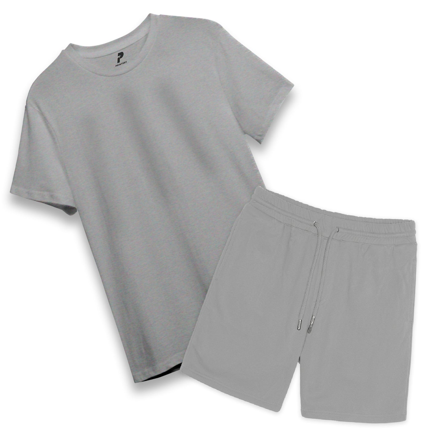 Gray T-Shirt & Shorts Set