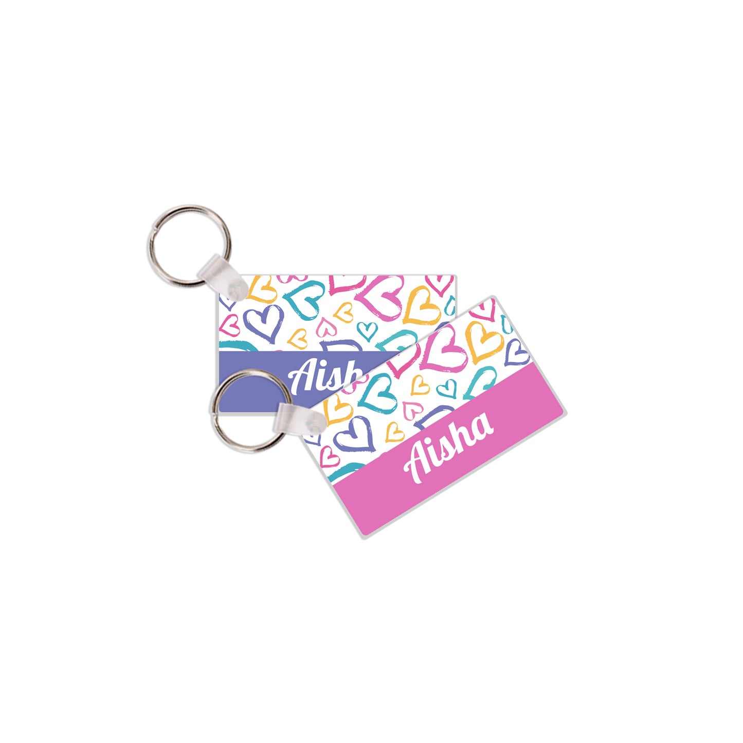 School Tags D163 - Heart Pattern
