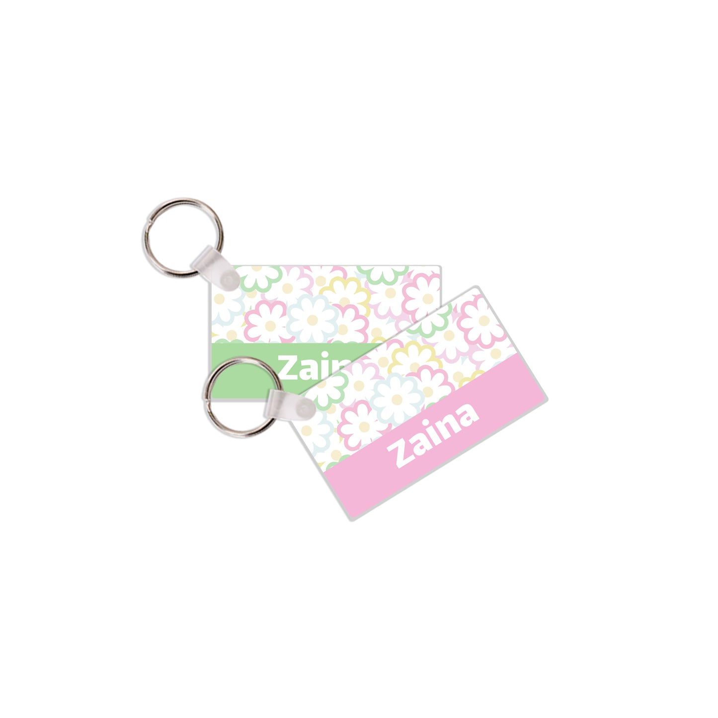 School Tags D162 - Flower Pattern