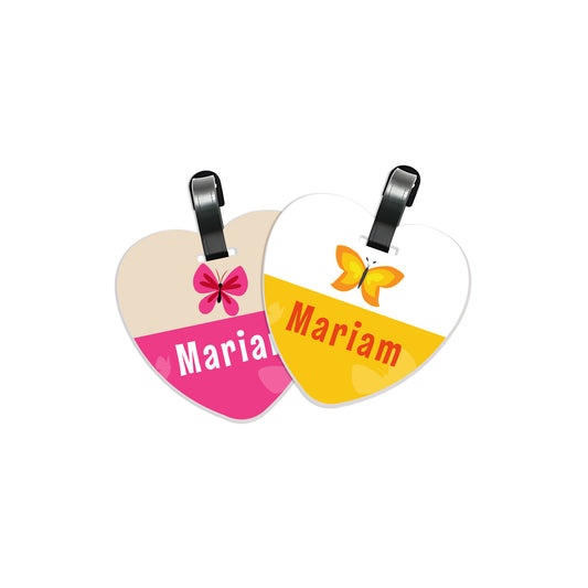 School Tags D001 - Butterfly