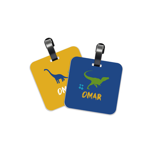 School Tags D002 - Dinosaur