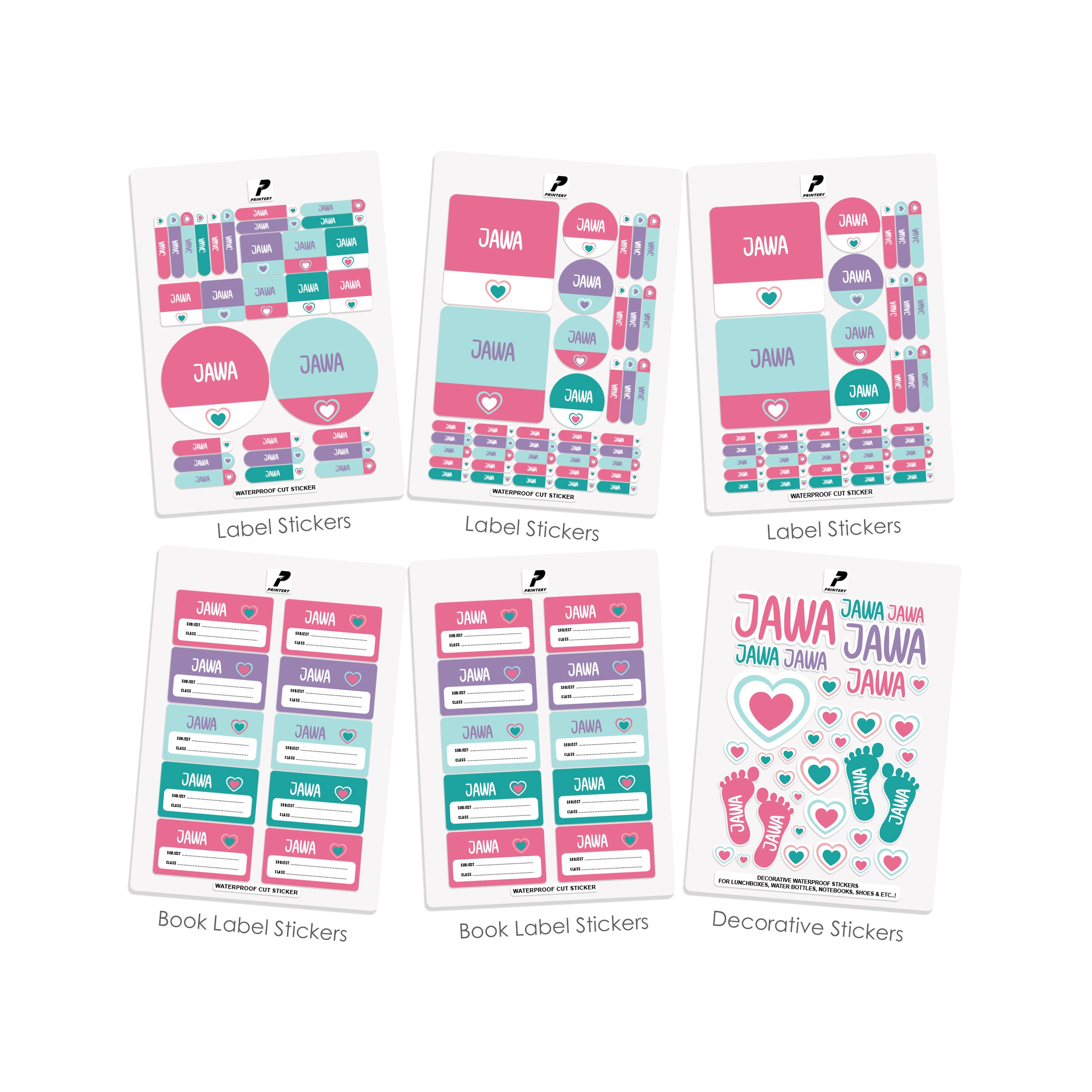 School Label Stickers Pack D003 – PRINTERY