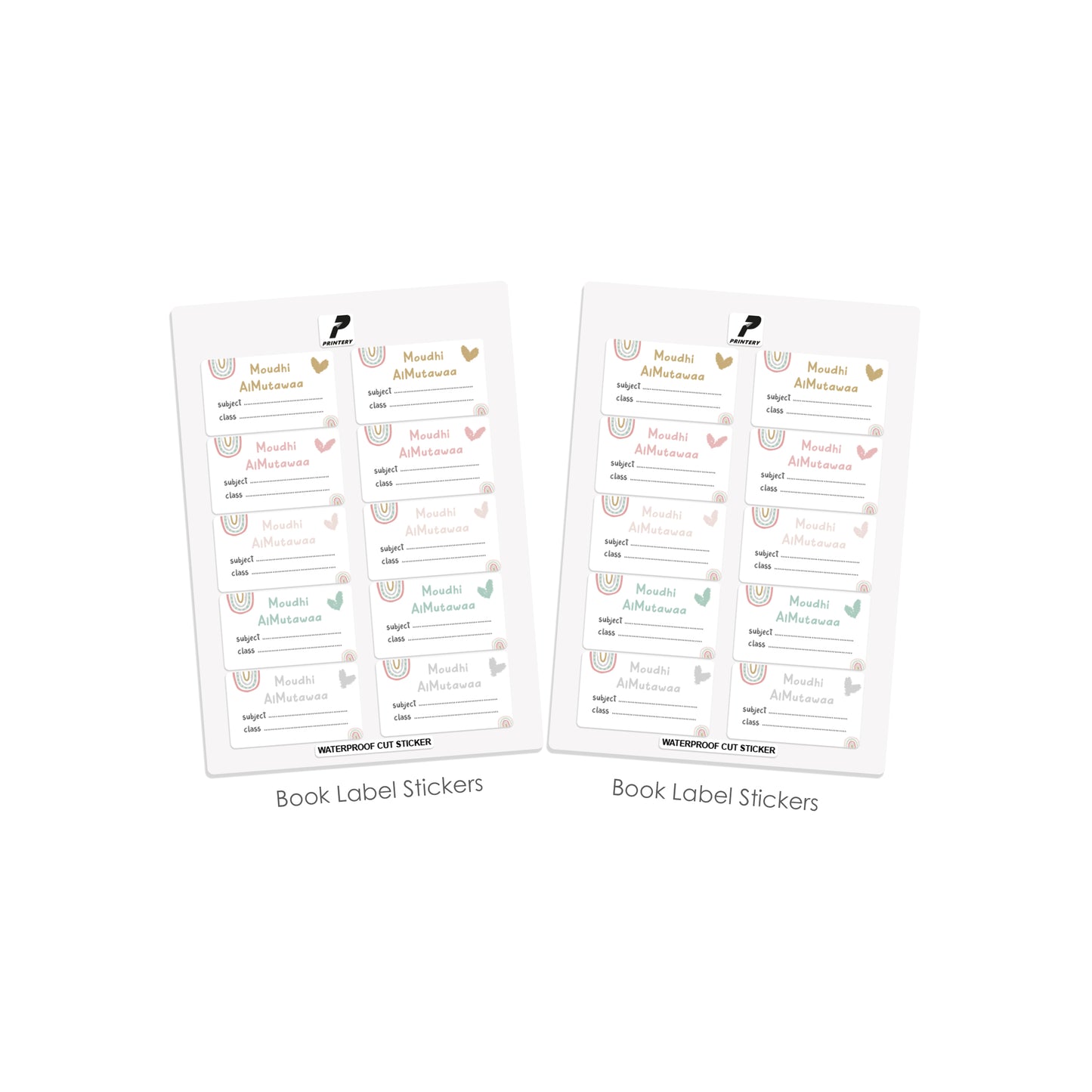 School Label Stickers Pack D004
