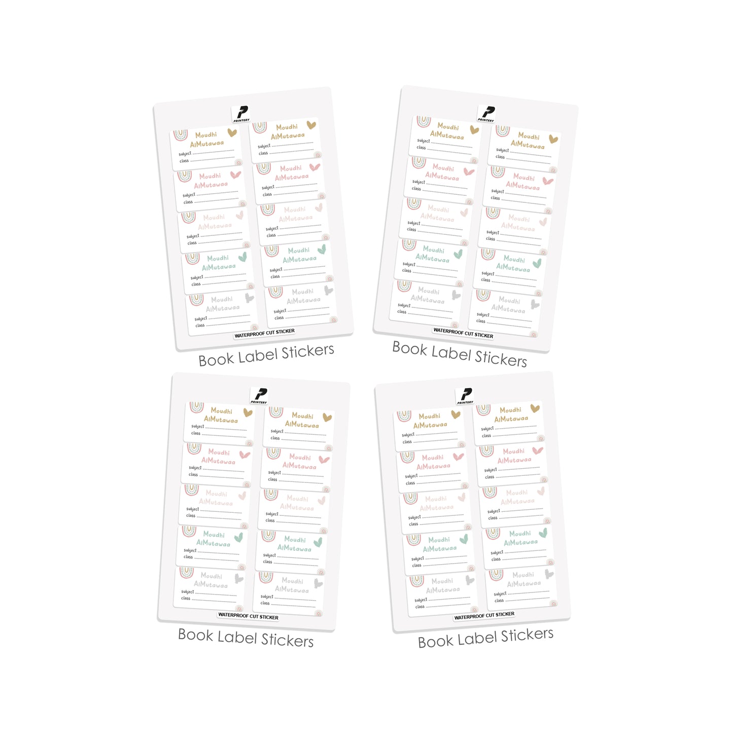 School Label Stickers Pack D004