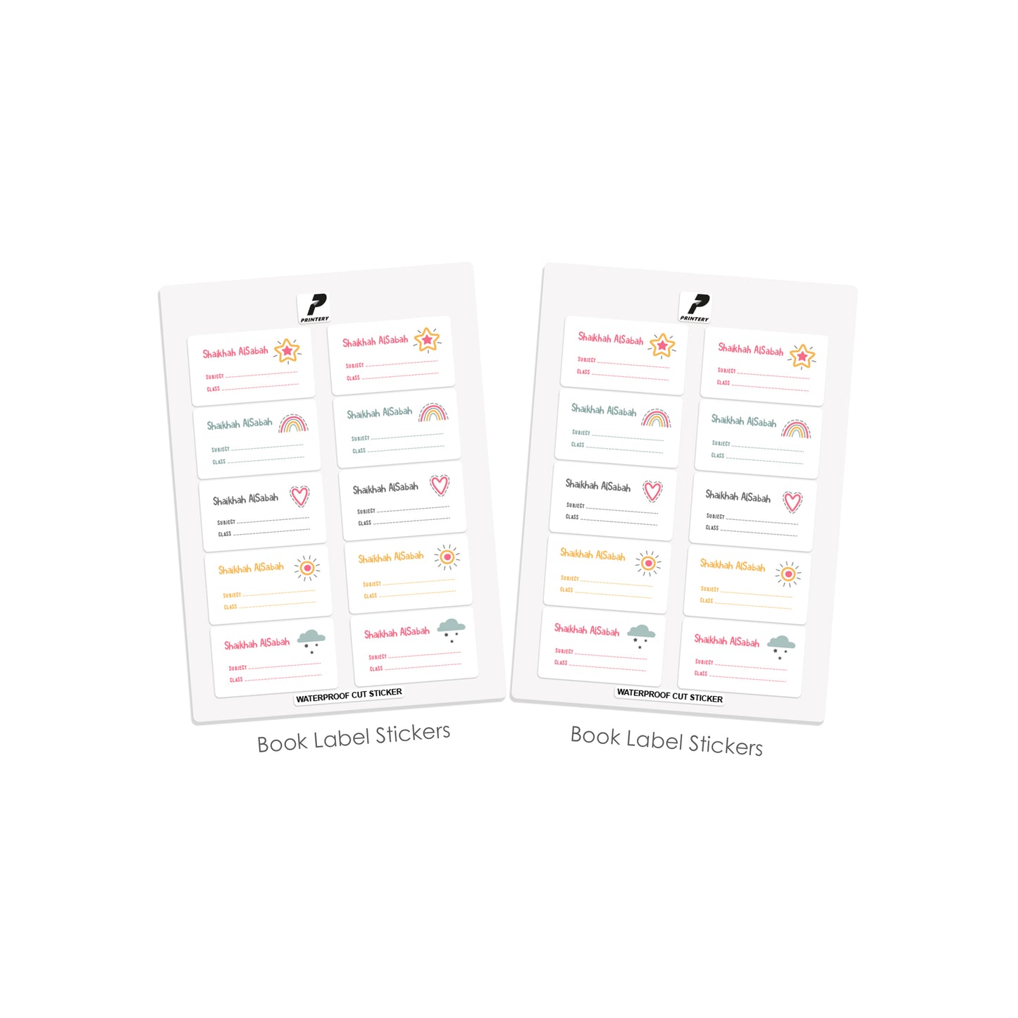 School Label Stickers Pack D006